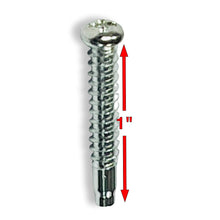 Load image into Gallery viewer, #5 Phillips head screw 1 inch length measurement bright zinc steel