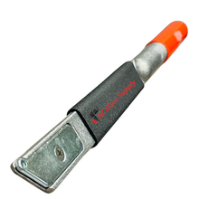 Load image into Gallery viewer, Close-up of PK13 Pipe Knife blade with replaceable tip and AZ Glass Supply logo on rubber grip — professional glazing knife