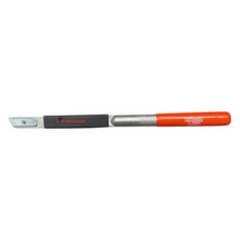 Load image into Gallery viewer, PK13 Pipe Knife horizontal view with orange handle and AZ Glass Supply branded blade — professional glazing knife
