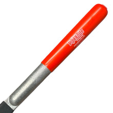 Load image into Gallery viewer, Close-up of PK18 Pipe Knife orange handle with knurled aluminum grip — AZ Glass Supply