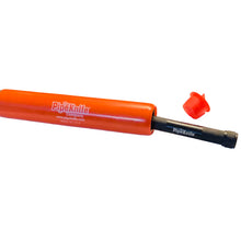 Load image into Gallery viewer, PipeKnife tool with orange protective storage sleeve and removable cap for safe transport and storage.