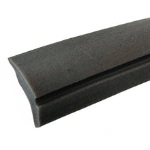 Load image into Gallery viewer, V16 gray flat vinyl glazing spline close-up detail showing flat profile