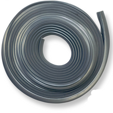 Load image into Gallery viewer, v21 25ft of dark gray rubber weatherstripping seal, shown on a clean white background 