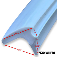 Load image into Gallery viewer, V20 white rubber gasket for windows, with dimensions labeled 