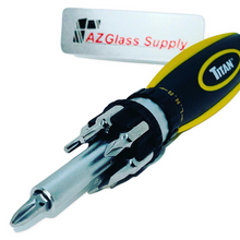 Load image into Gallery viewer, 11014 Titan 11014 High Torque Ratcheting Screwdriver w/ Bits.