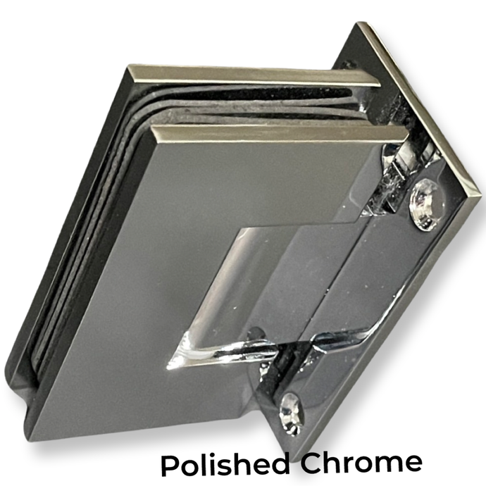 PS037 Wall Mount Glass Shower Door Hinge - Polished Chrome