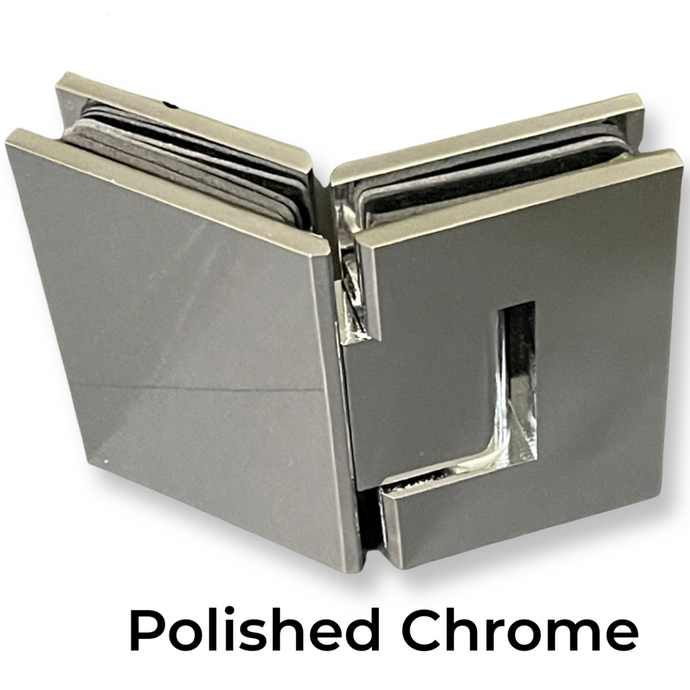 S045 Glass to Glass Shower Door Hinge - Polished Chrome