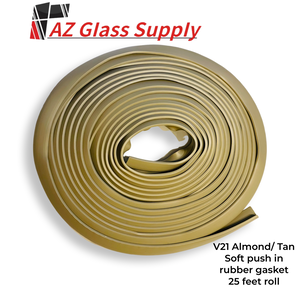 V21 Soft Push in Rubber Gasket For Windows - Almond Tan