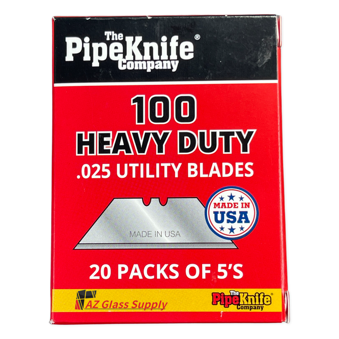 100HDUB 100 Pcs 0.025″ inch Thick Standard Heavy-Duty Utility Blades
