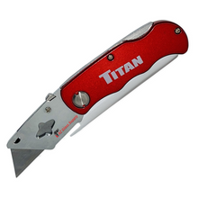 Load image into Gallery viewer, Red Titan Folding Pocket Utility Knife 11015 